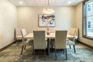 Interior, private dining at Meadowview of Johnston IA Senior Living