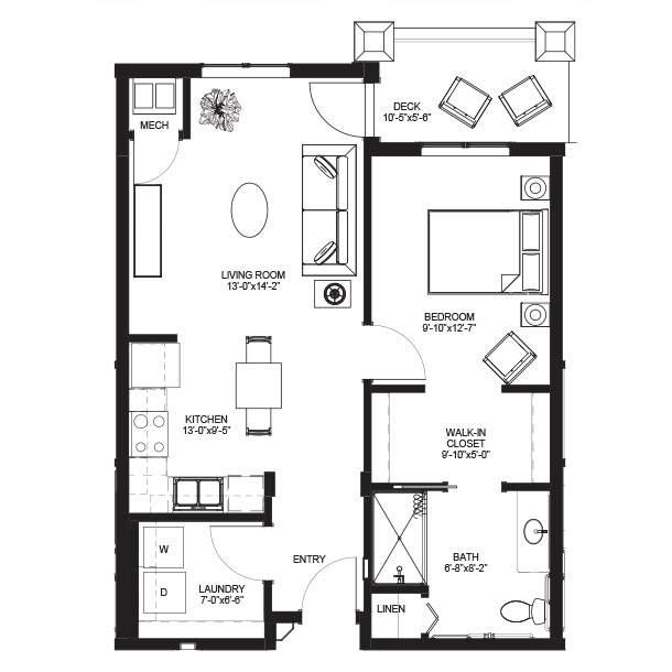 Floorplan Mvj 1br C