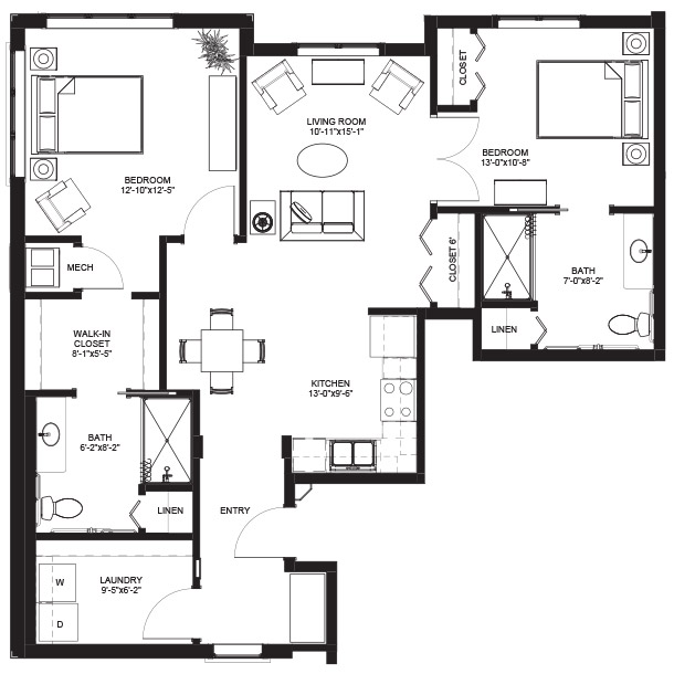 Floorplan Mvj 2br 2ba A